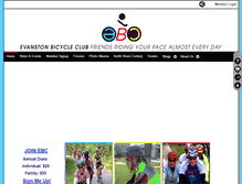Tablet Screenshot of evanstonbikeclub.org